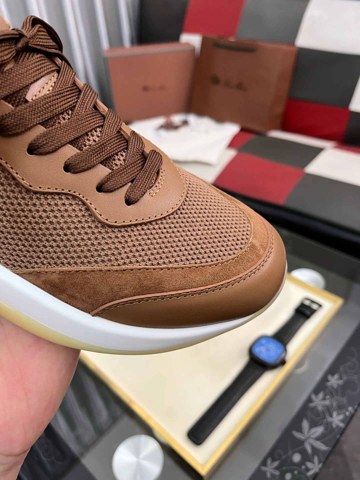 Men's men's shoes💰620⌚️⌚️Loro Piana - Loro Piana LP classic casual shoes, men's lace-up casual shoes and sneakers, high-quality lightweight and comfortable fabrics, suitable for outdoor leisure, the color is young and energetic, the upper is imported deerskin from Italy, it is great with sportswear or casual suits! Code number: 38-446️⃣Colors available